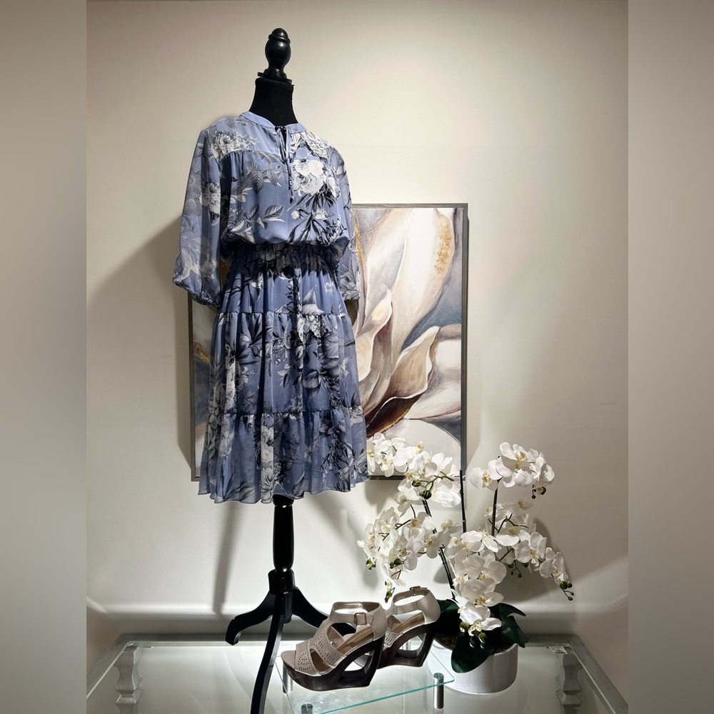 Flower dressed in blue